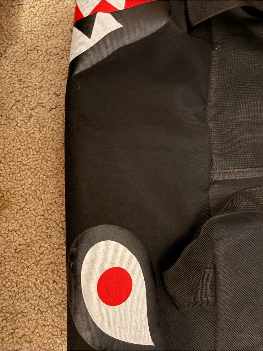 Spray ground duffel bag shark face